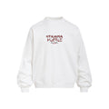 Mother print loose round neck hoodie