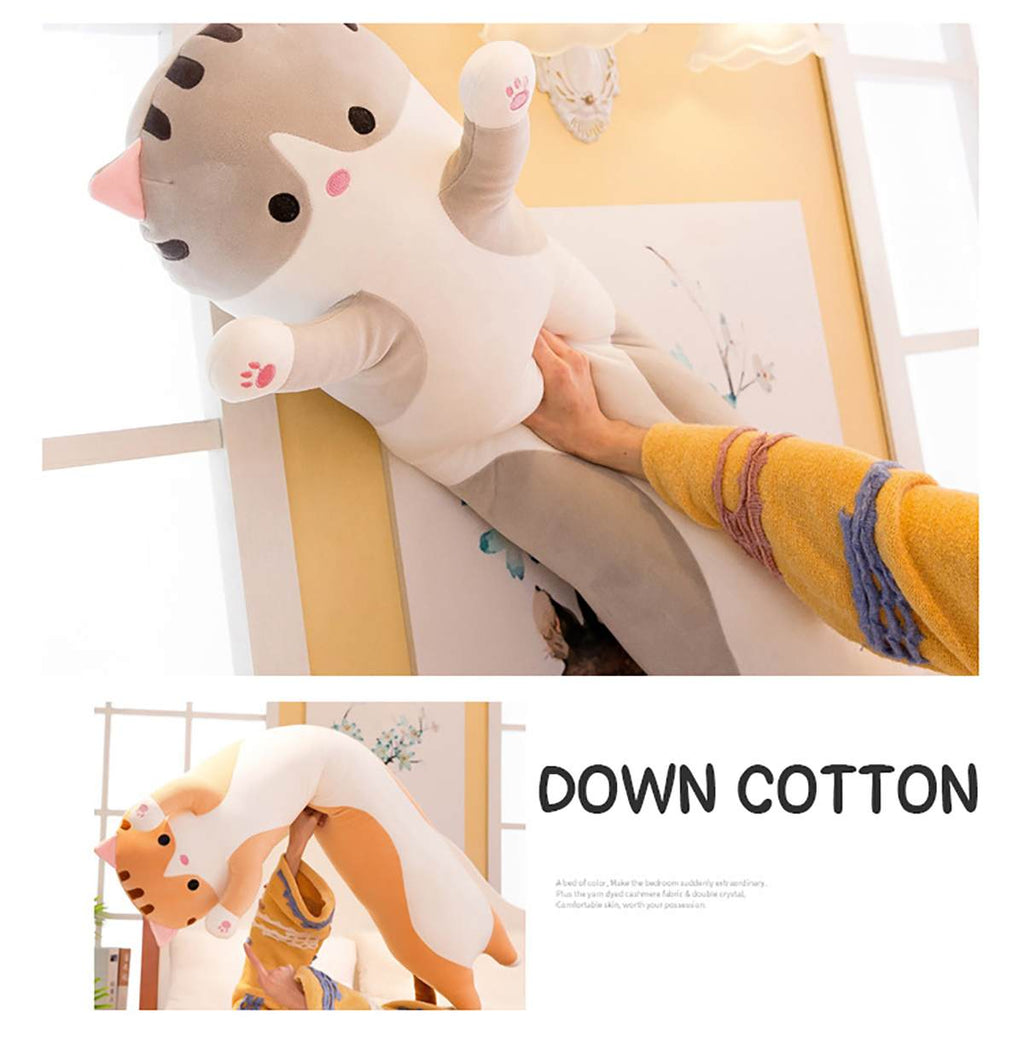 Plush Toys Animal Cat Cute Creative Long Soft Toys Office Lunch Break Nap Sleeping Pillow Cushion Stuffed Gift Doll for Kids