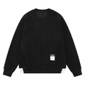 Patchwork off shoulder loose round neck top hoodie