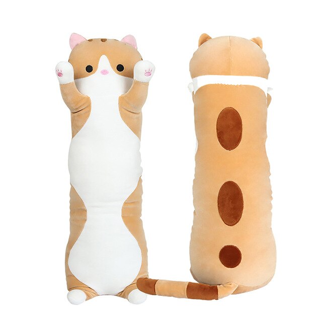 Plush Toys Animal Cat Cute Creative Long Soft Toys Office Lunch Break Nap Sleeping Pillow Cushion Stuffed Gift Doll for Kids