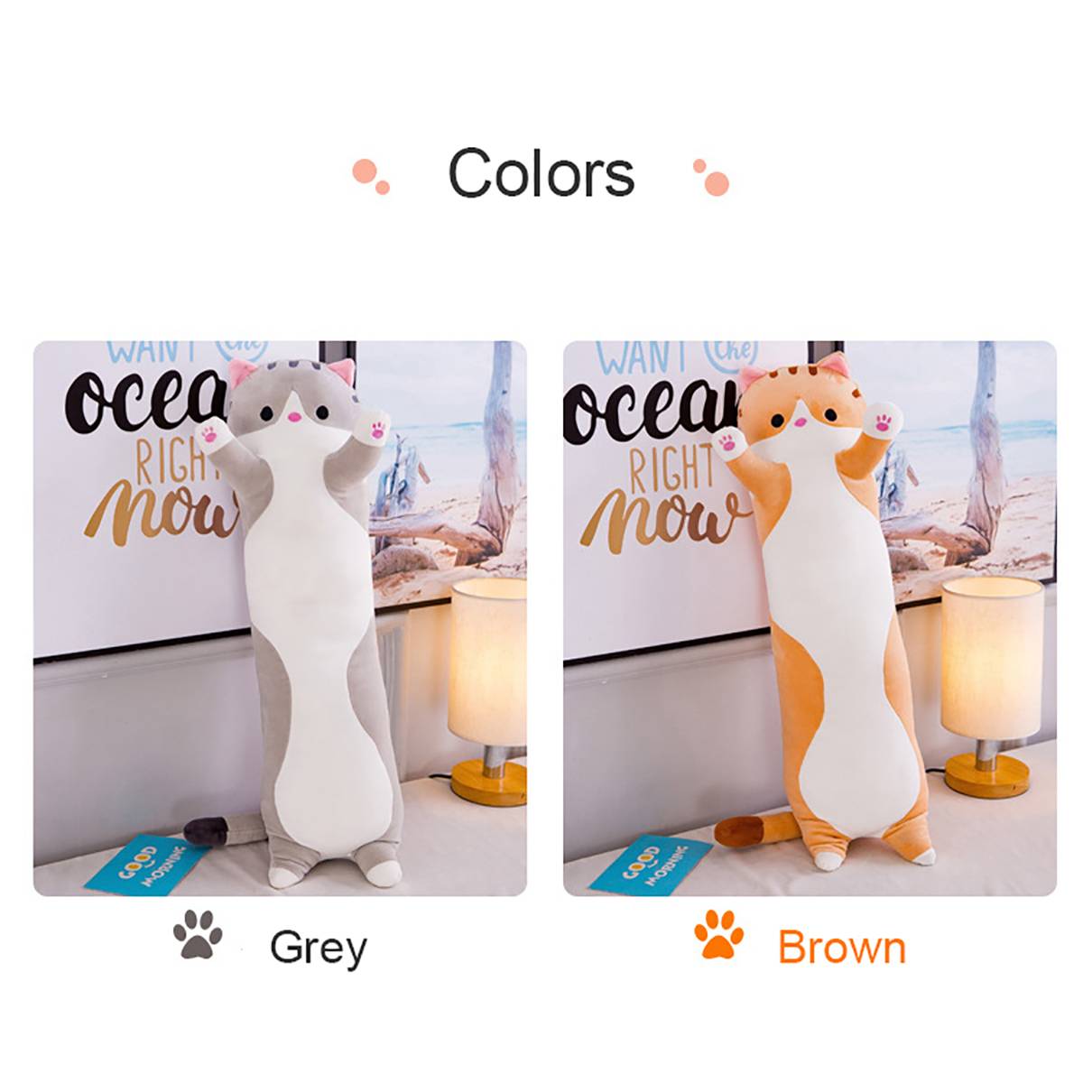 Plush Toys Animal Cat Cute Creative Long Soft Toys Office Lunch Break Nap Sleeping Pillow Cushion Stuffed Gift Doll for Kids